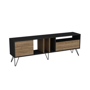 TV stolík Mistico II 180 cm orech/čierna