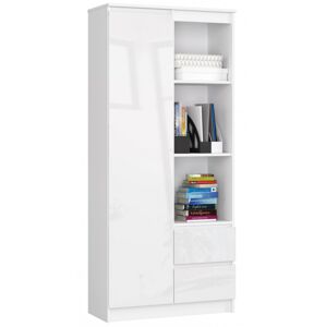 Skriňa Rexa 80 cm biela lesk