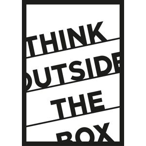 Nástěnná dekorace Think Outside The Box černá