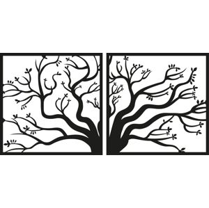 Nástenná dekorácia Tree I čierna