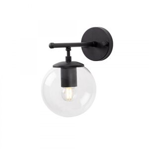 Nástenná lampa Roe čierna/číra