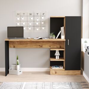 Psací stůl Tele 152,3 cm hnědý/černý