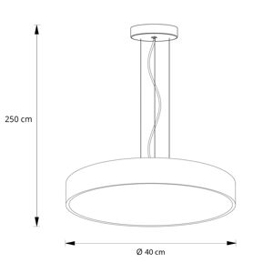 Arcchio Vanida LED závesná lampa, biela, 40 cm