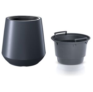 Kvetináč s vložkou HERO antracit 43,9cm