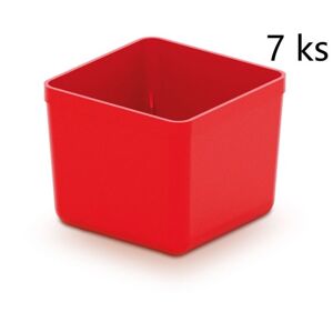 Set 7 plastových boxů na nářadí Unite box 5,5x5,5x16,5 cm červený