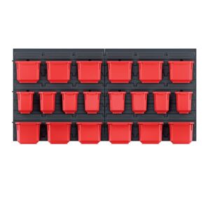 Závěsný organizér s 20 boxy ORDERLINE 80x16,5x40 cm černo-červený