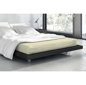 Froté prestieradlo s gumou Vanille 90x200 cm krémové