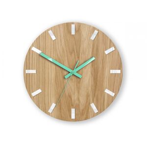 Nástenné hodiny Simple Oak hnedo-mätové