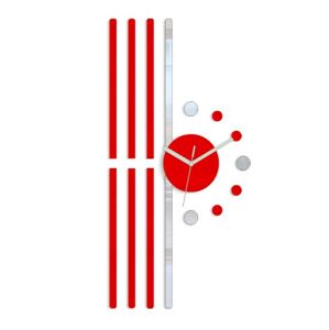 3D nalepovacie hodiny Line červené