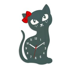 Nástenné hodiny Cat sivé
