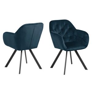 Čalúnená jedálenská stolička Lola navy blue