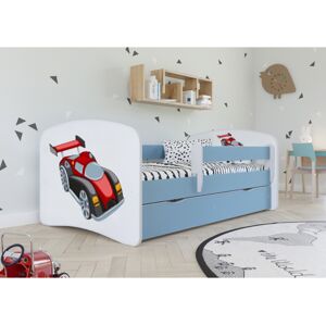 Dětská postel Babydreams závodní auto modrá