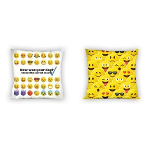 Obojstranná obliečka na vankúš Emoji 018 - 40x40 cm