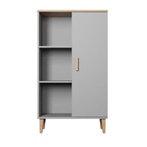 Vitrína DENVER 120 cm šedý/dub hickory
