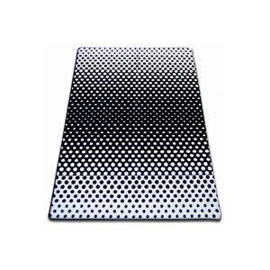Kusový koberec SKETCH JAMES biely / čierny - bodky