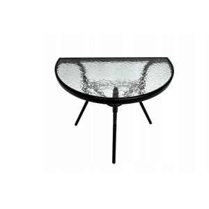 Zahradní půlkruhový stůl Lipari černý